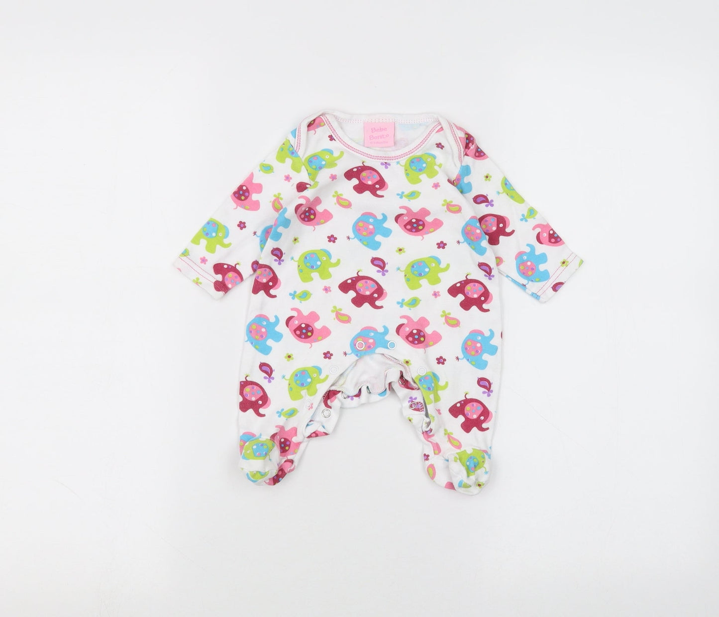 Bebe Bonito Baby White   Coverall One-Piece Size 0-3 Months