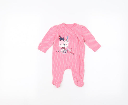 George Baby Orange Polka Dot  Coverall One-Piece Size 0-3 Months