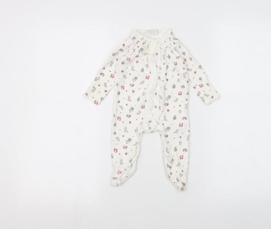 F&F Baby White   Coverall One-Piece Size 0-3 Months