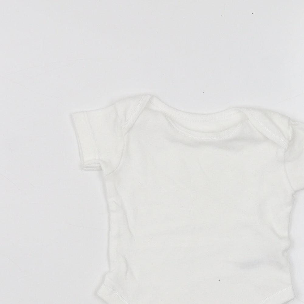 Nutmeg Baby White   Babygrow One-Piece Size 0-3 Months
