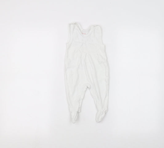 Gamex Baby White   Coverall One-Piece Size 6-9 Months