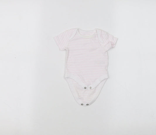 BHS Baby White Striped  Babygrow One-Piece Size 0-3 Months