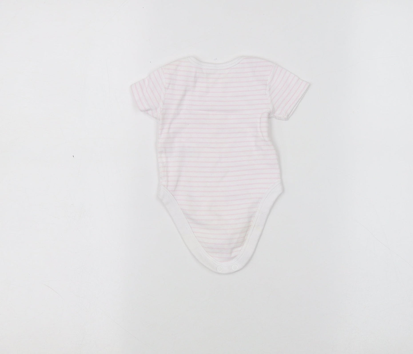 BHS Baby White Striped  Babygrow One-Piece Size 0-3 Months