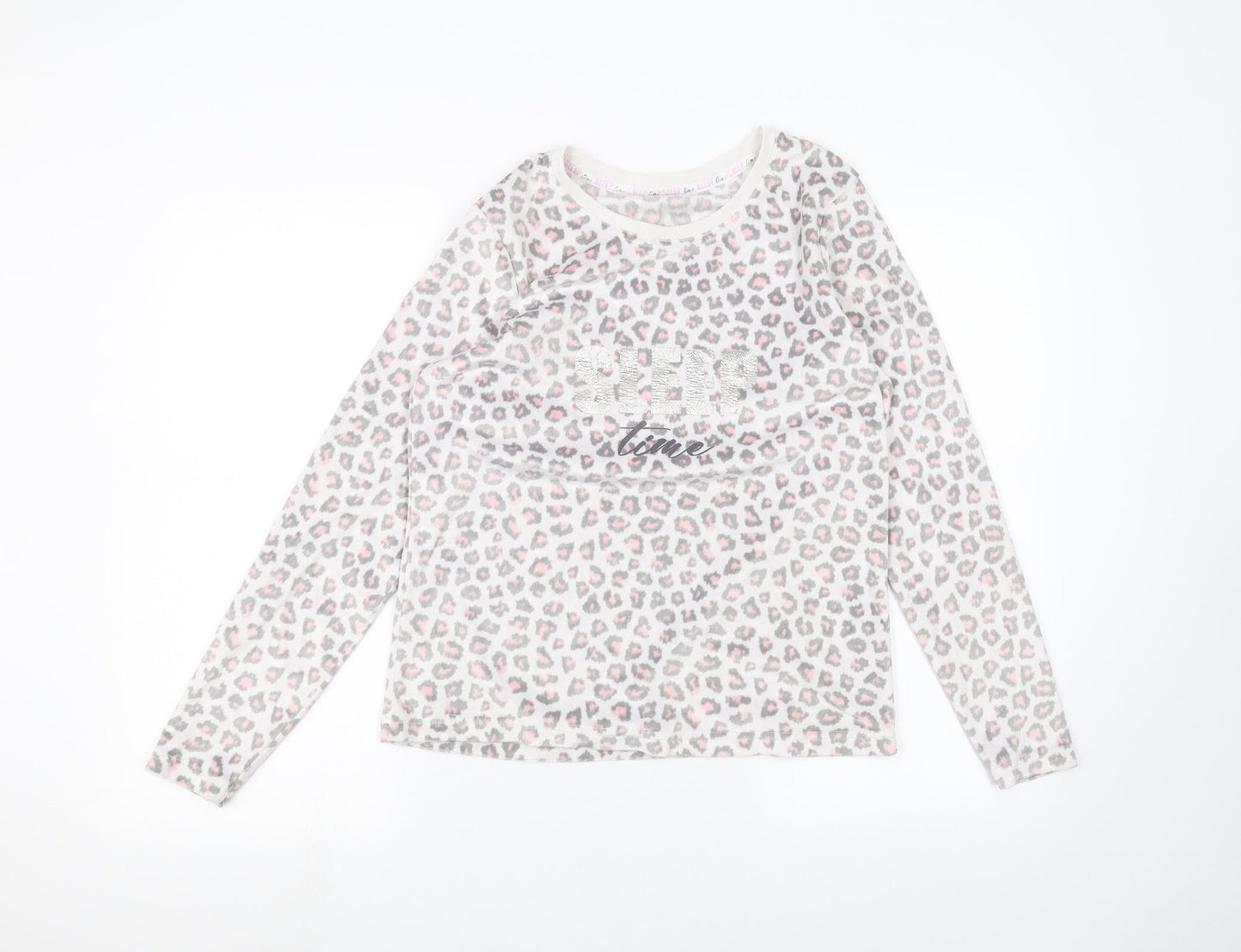 George Womens Pink Animal Print  Basic T-Shirt Size 8
