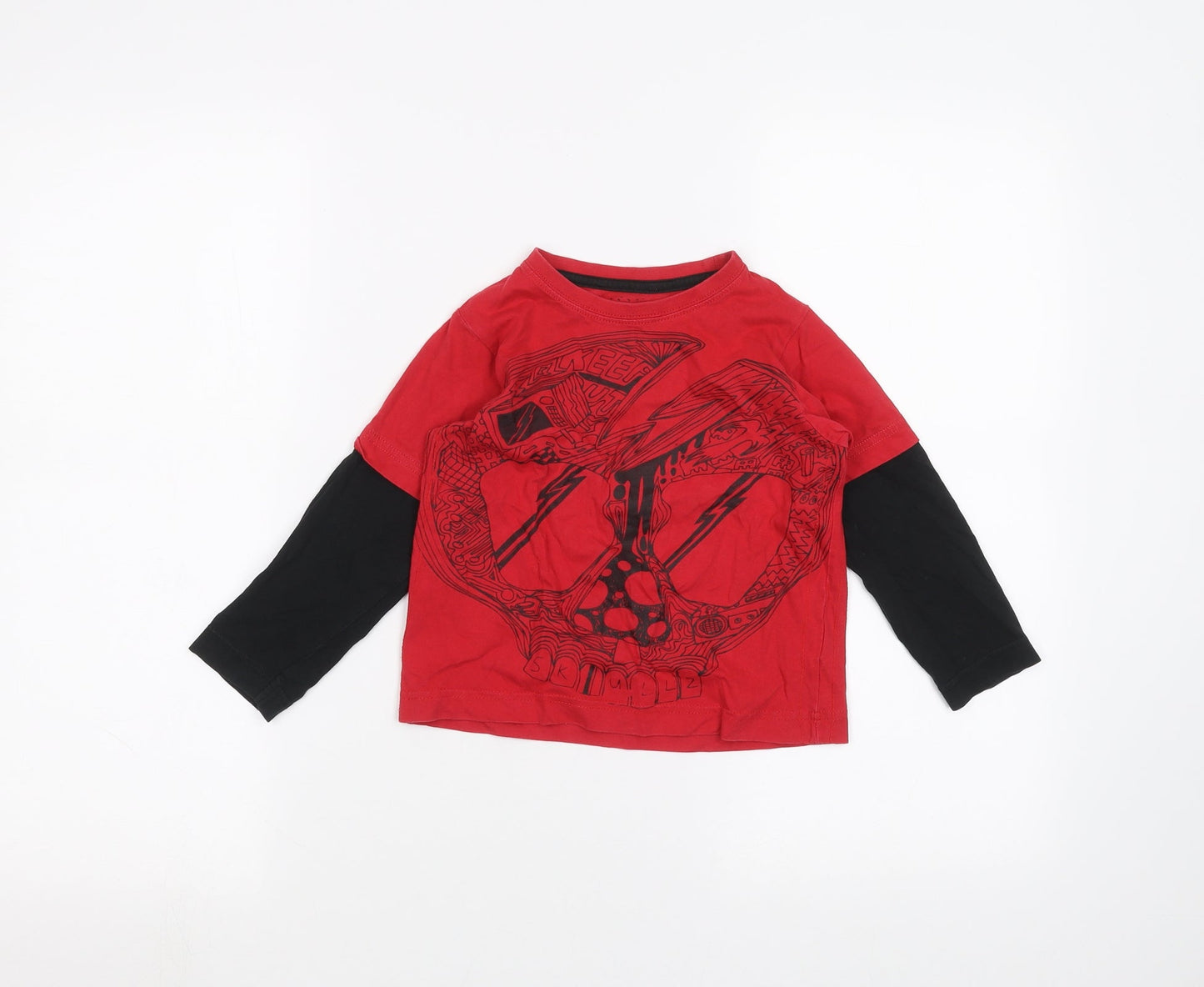 Preworn Boys Red   Basic T-Shirt Size 3 Years