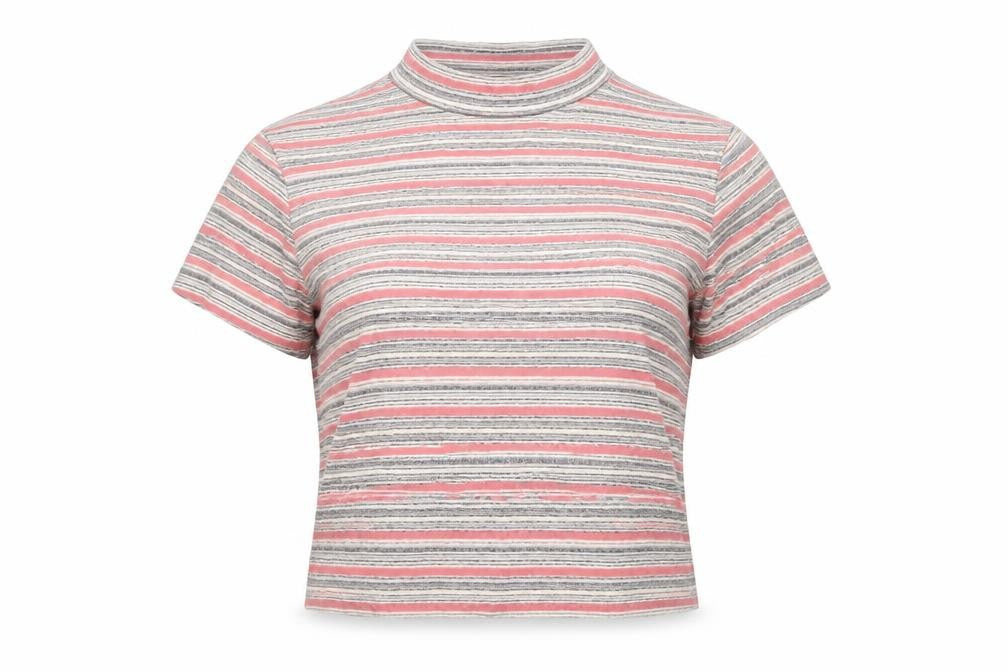 Atmosphere Womens Grey Striped  Basic T-Shirt Size 14