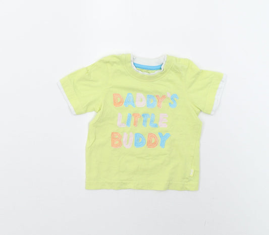 Mothercare Baby Yellow   Basic T-Shirt Size 9-12 Months