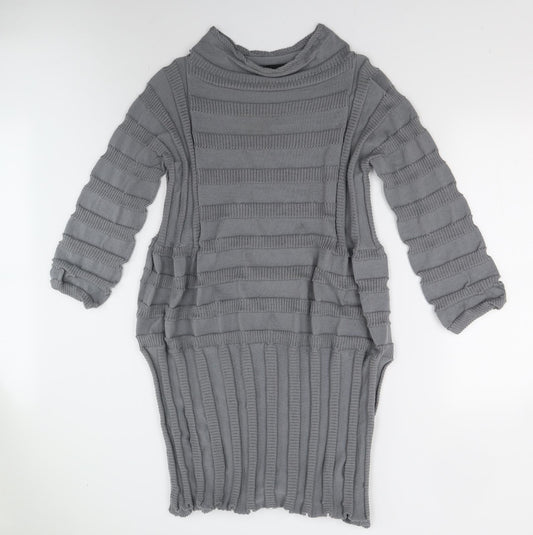 Morgan Marks Womens Grey  Knit Jumper Dress  Size L