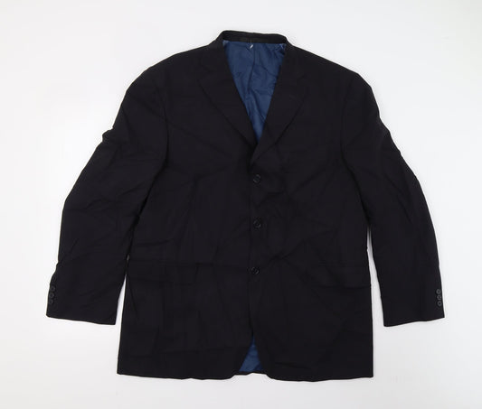 M&S Mens Blue   Jacket Suit Jacket Size 44
