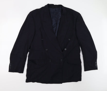 MODENA Mens Blue Striped  Jacket Suit Jacket Size 42