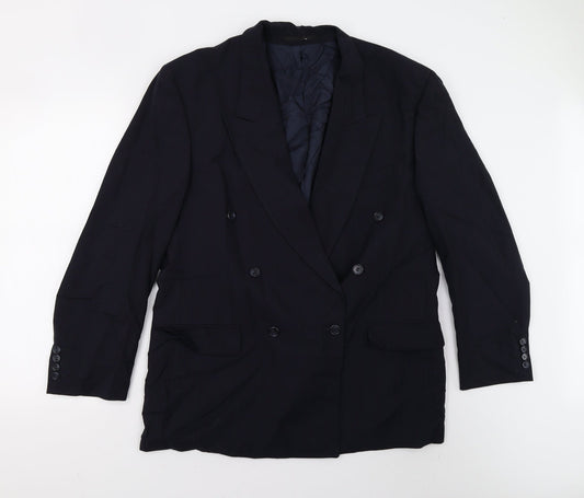 MODENA Mens Blue Striped  Jacket Suit Jacket Size 42