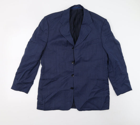 STONES Mens Blue   Jacket Suit Jacket Size 40