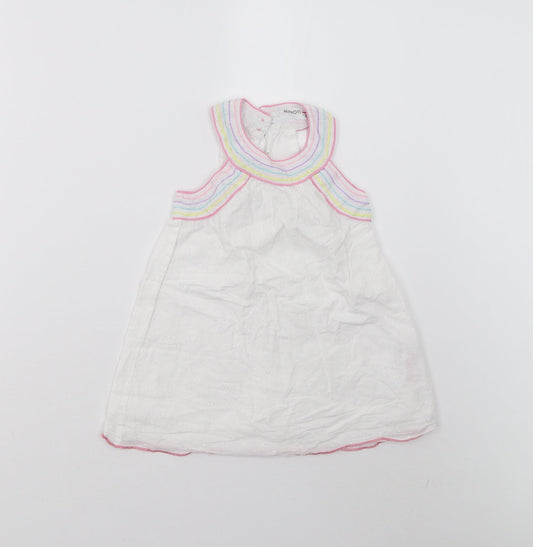 Minoti Girls White   Shift  Size 18-24 Months