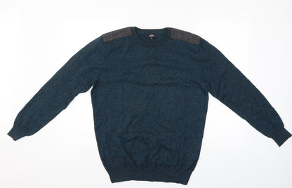 Additional front view of Easy men’s green jumper, size M