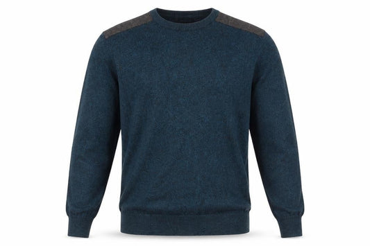Front view of Easy men’s green jumper, size M