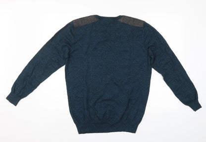 Back view of Easy men’s green jumper, size M