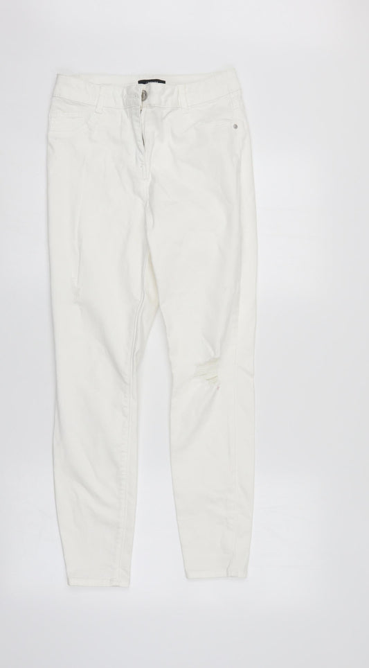 /Denim Womens White  Denim Straight Jeans Size 10 L27 in