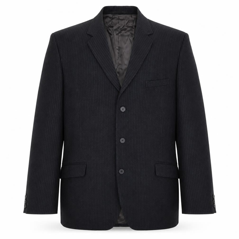 Burleigh Mens Blue Striped  Jacket Suit Jacket Size 44