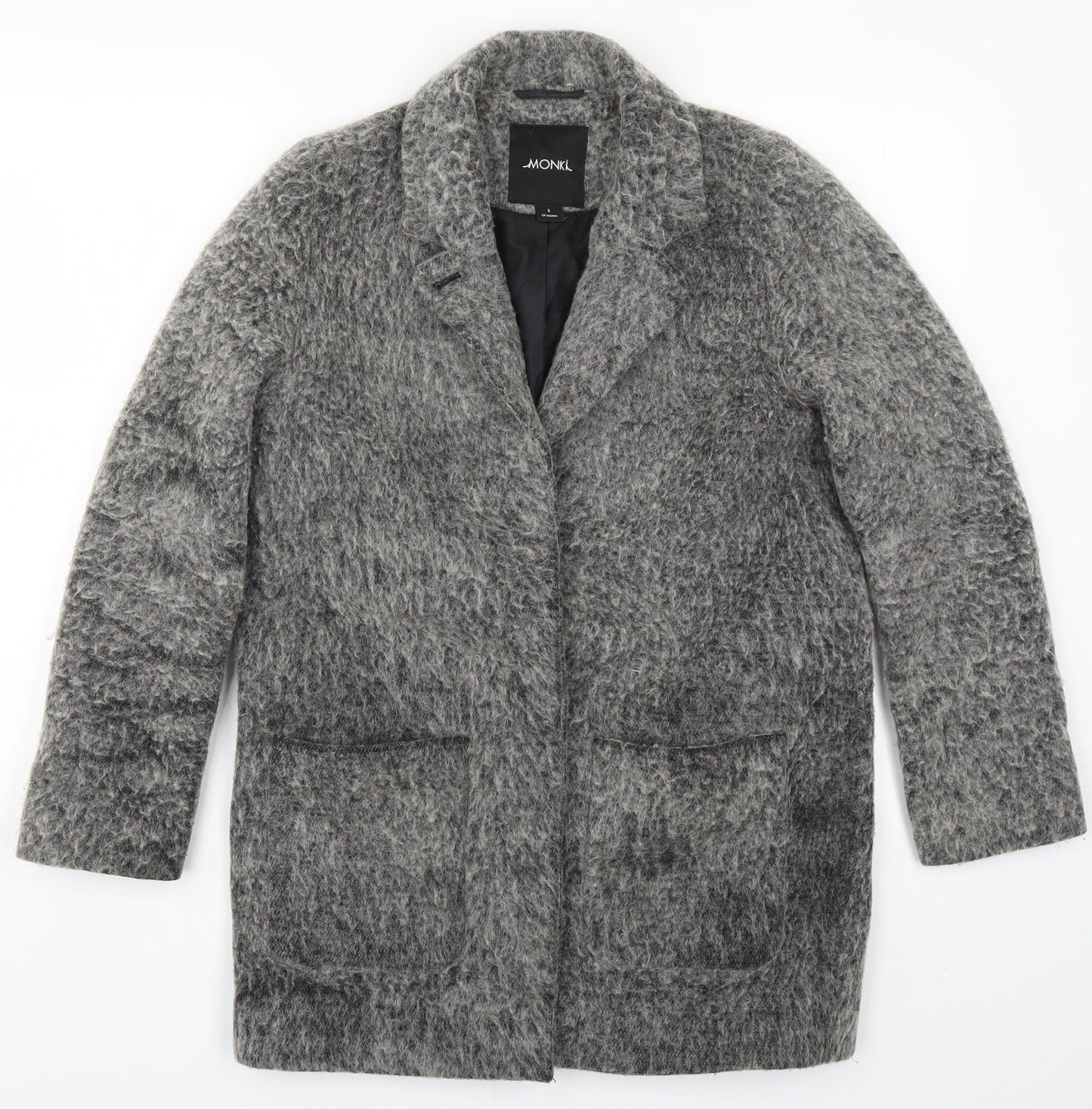 Monki Womens Grey   Pea Coat Coat Size S