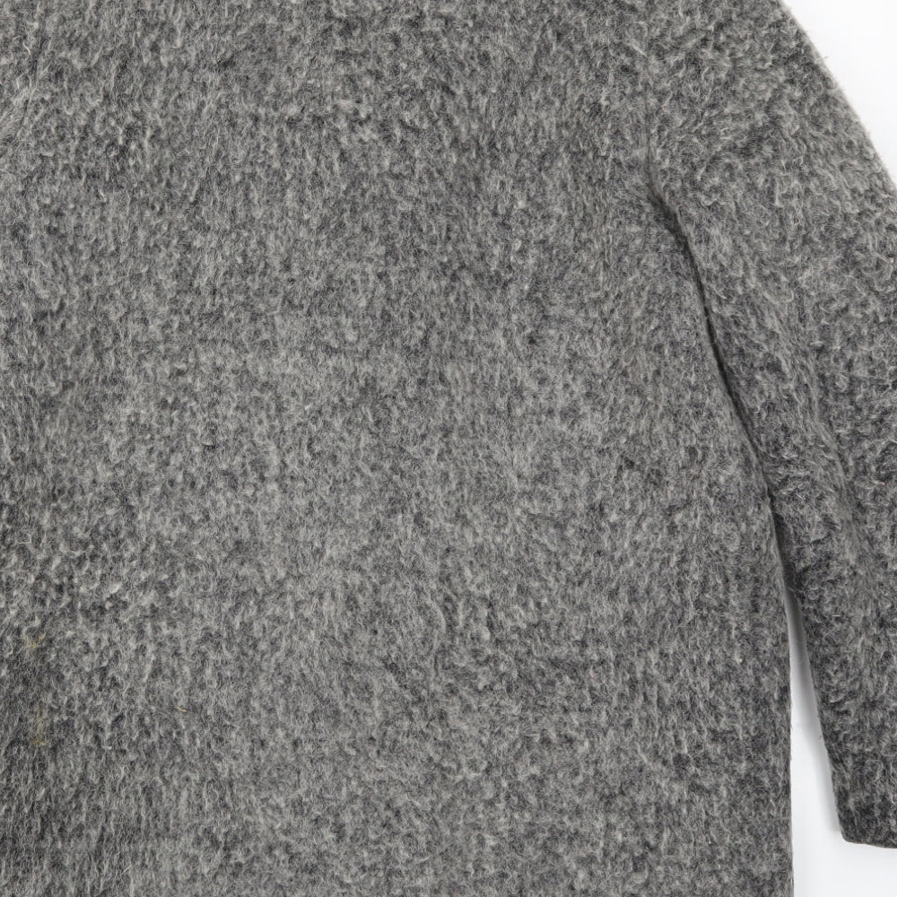 Monki Womens Grey   Pea Coat Coat Size S
