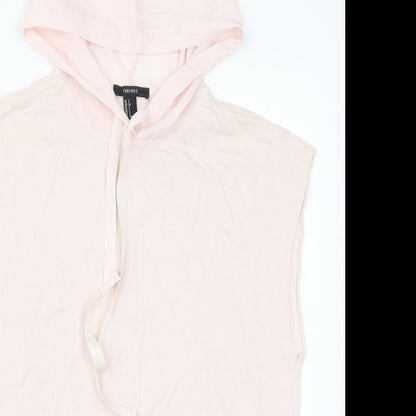 Preloved FOREVER 21 Womens Pink   Pullover Hoodie Size S - Detail