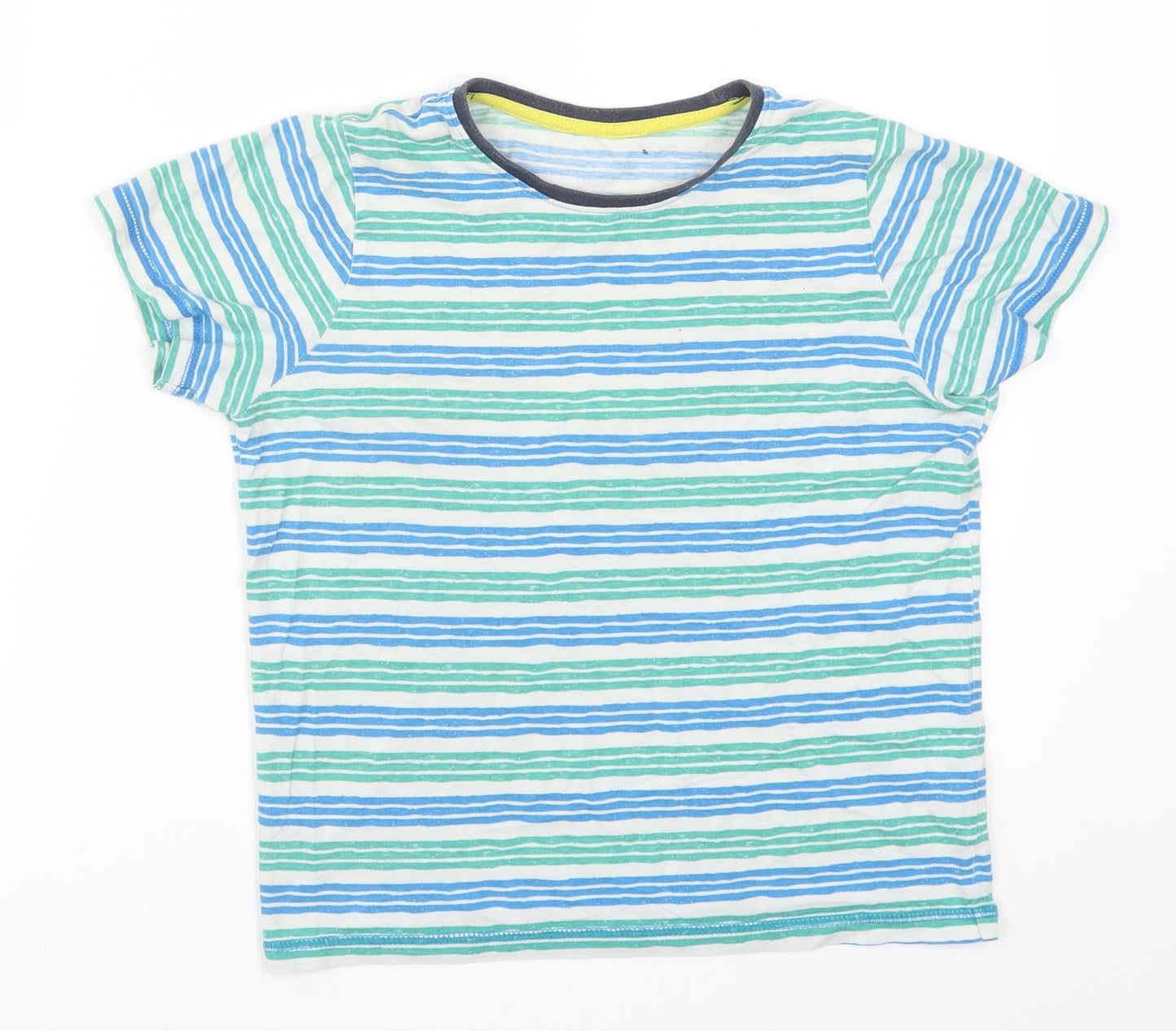Nutmeg Boys Blue Striped  Basic T-Shirt Size 9-10 Years