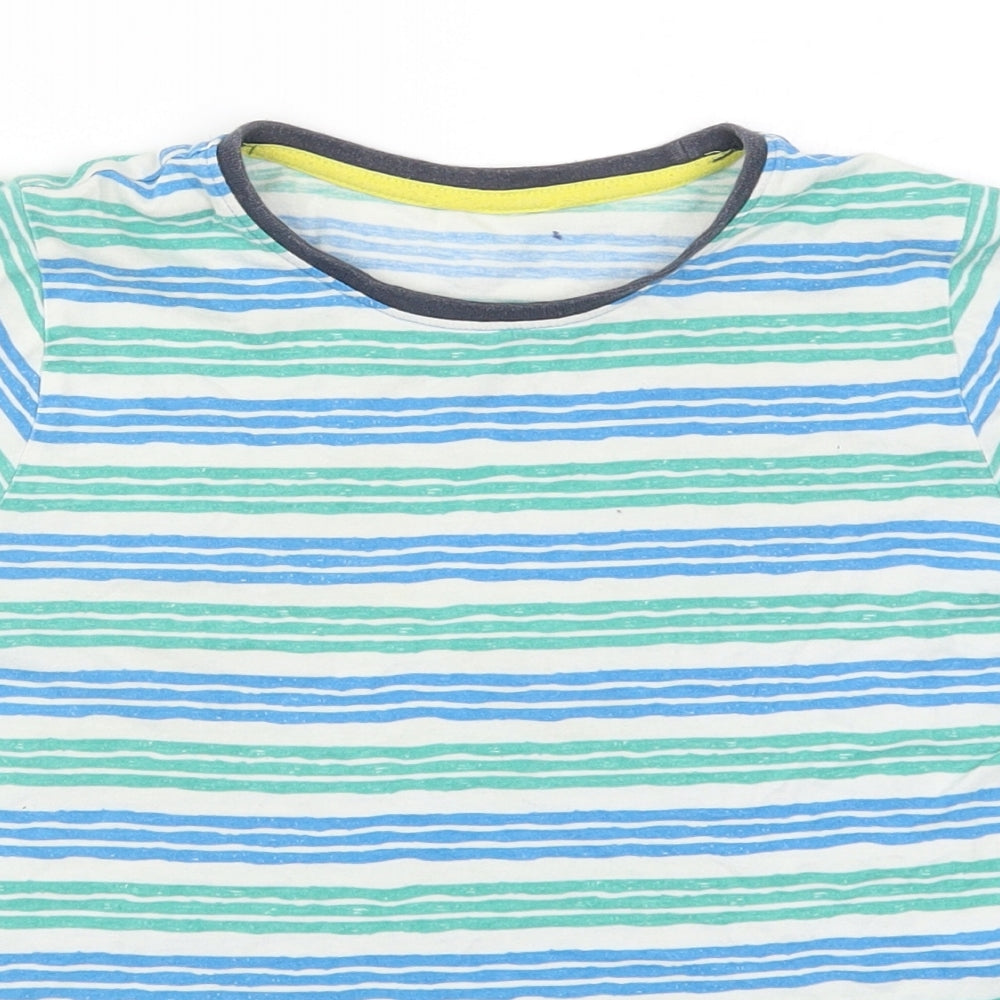 Nutmeg Boys Blue Striped  Basic T-Shirt Size 9-10 Years