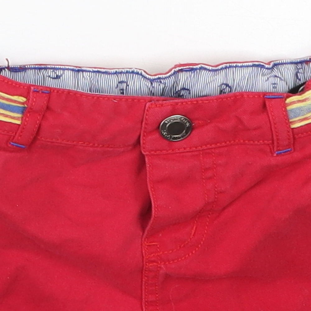 Monsoon Boys Red   Cropped Trousers Size 12-18 Months