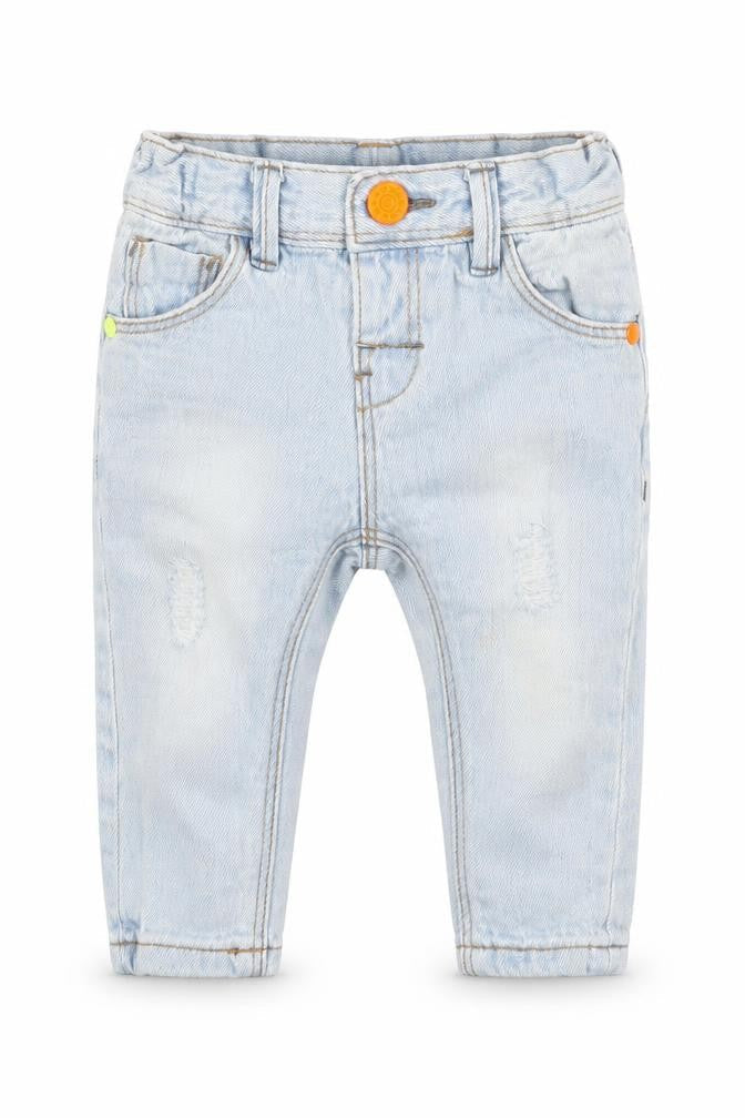 Next Boys Blue  Denim Cargo Jeans Size 3-6 Months
