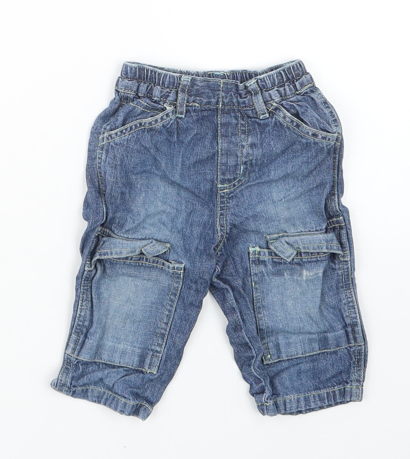 Baby Mac Boys Blue  Denim Capri Jeans Size 6-9 Months