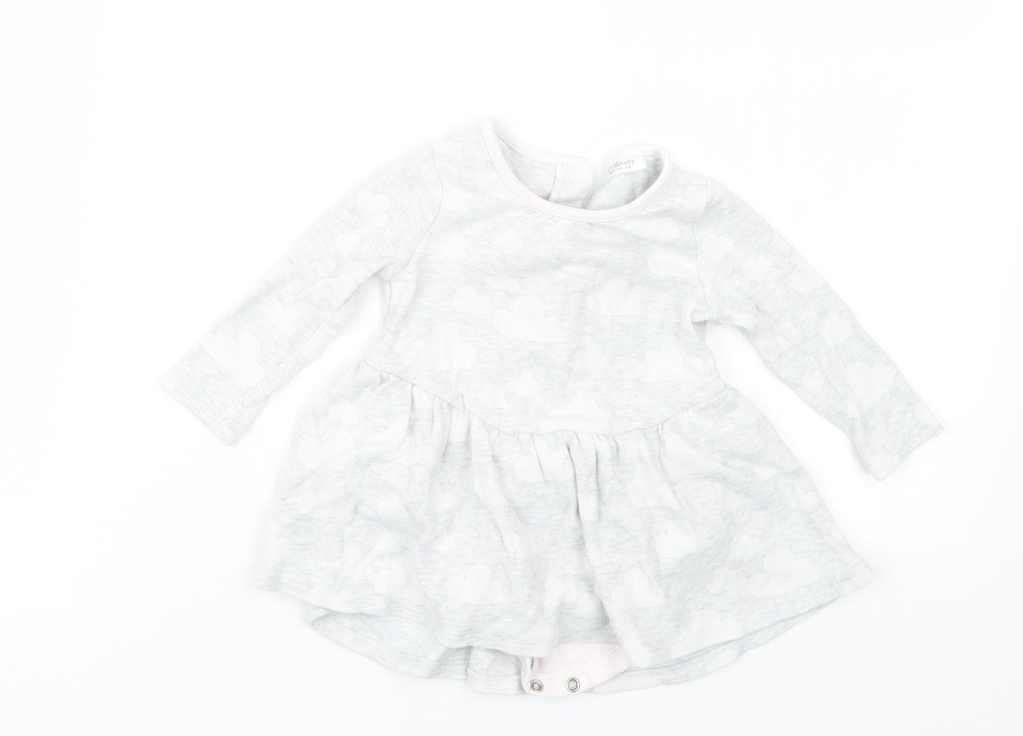 NEXT Girls Grey   T-Shirt Dress  Size 6-9 Months