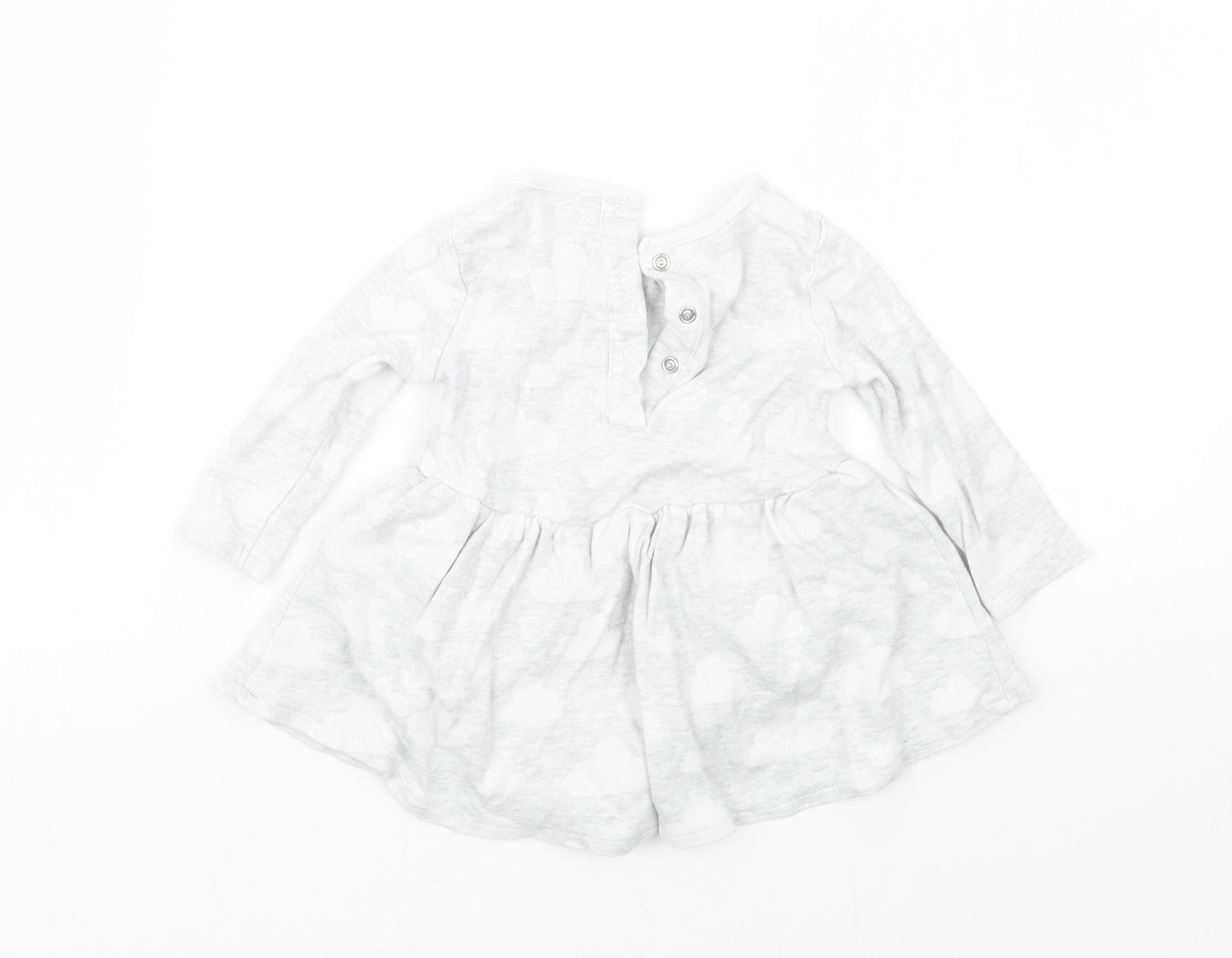 NEXT Girls Grey   T-Shirt Dress  Size 6-9 Months