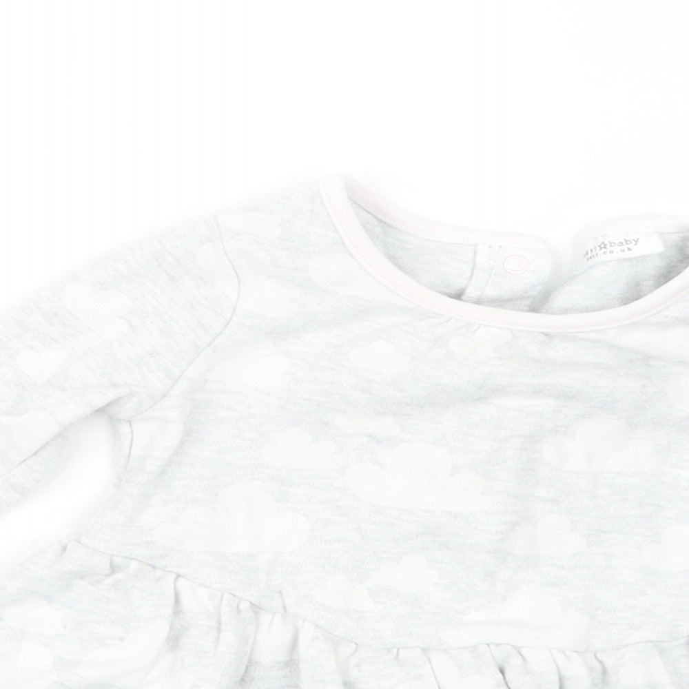NEXT Girls Grey   T-Shirt Dress  Size 6-9 Months