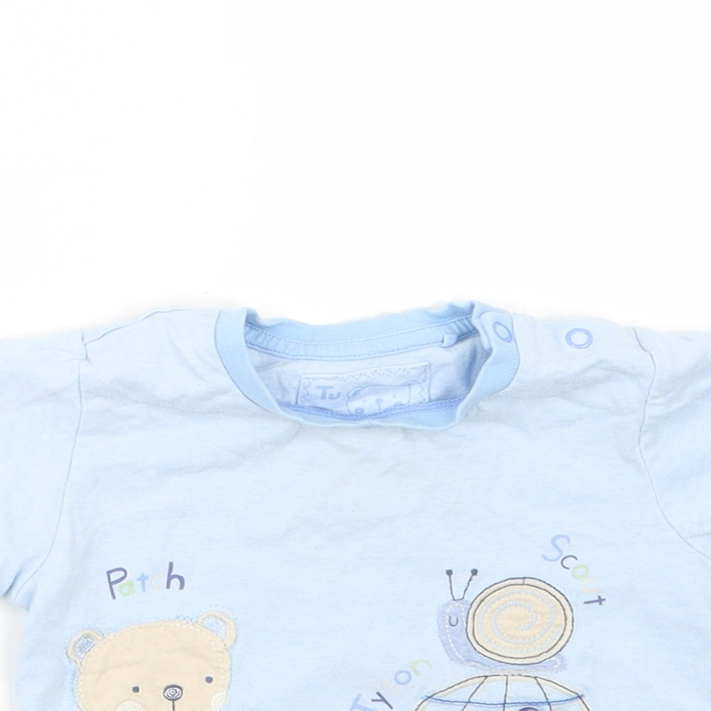 TU Boys Blue   Basic T-Shirt Size 9-12 Months
