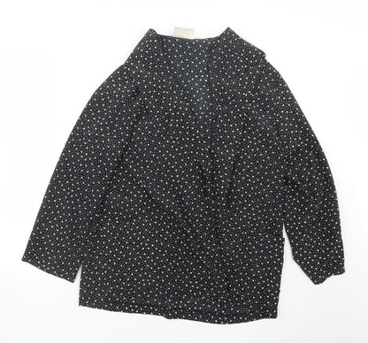 Richards Womens Black Geometric  Jacket  Size 14