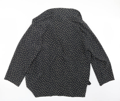 Richards Womens Black Geometric  Jacket  Size 14
