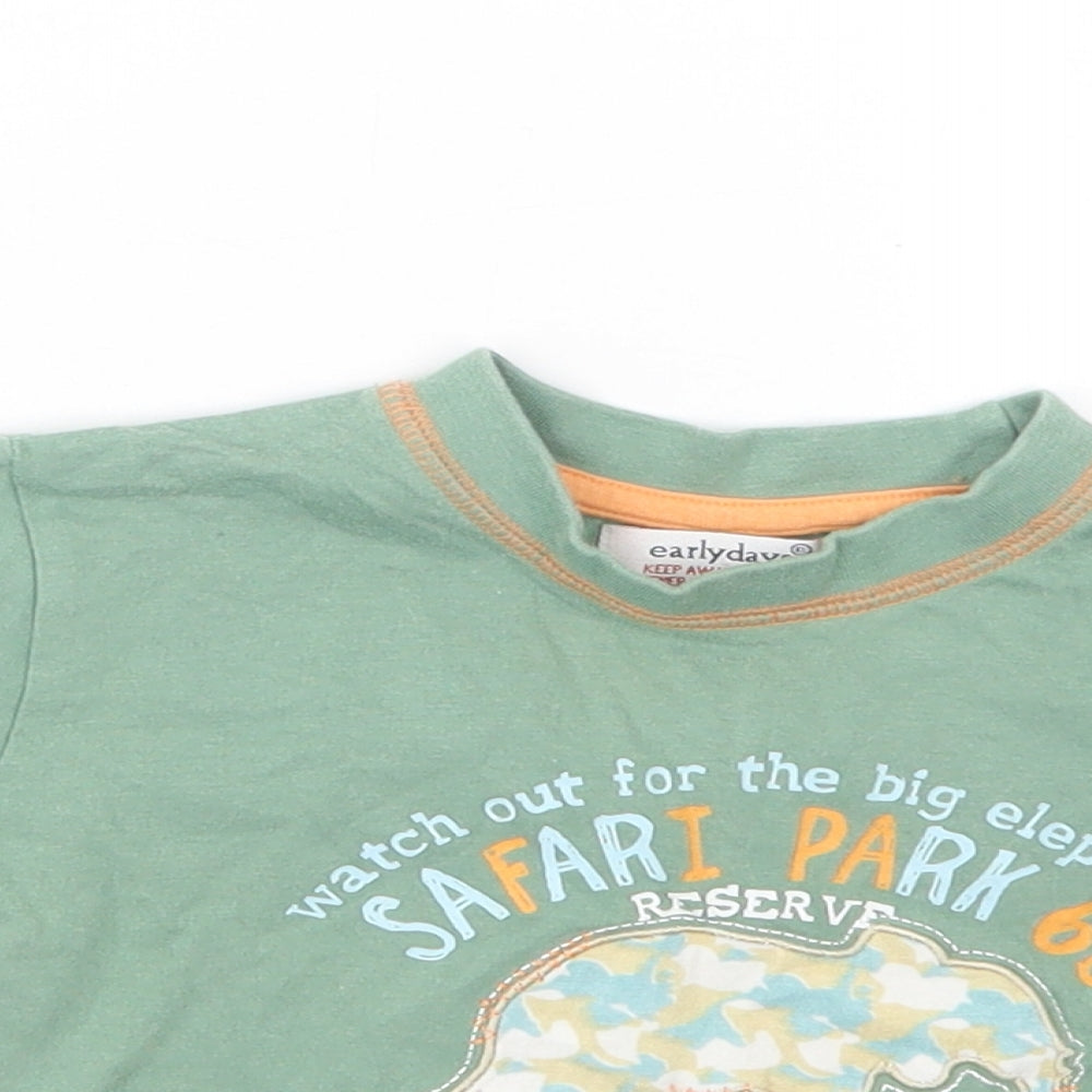 Earlydays Boys Green   Basic T-Shirt Size 12-18 Months