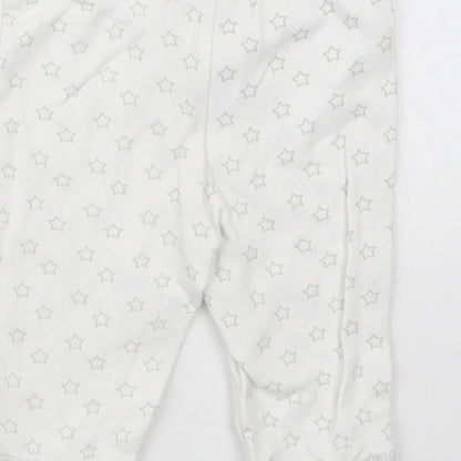 Brand and care label for F&F girls’ white geometric capri pyjama set, size 0-3, months - tatty teddy