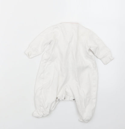 Back view of Next girls’ white coverall outfit/set, size 0-3, months