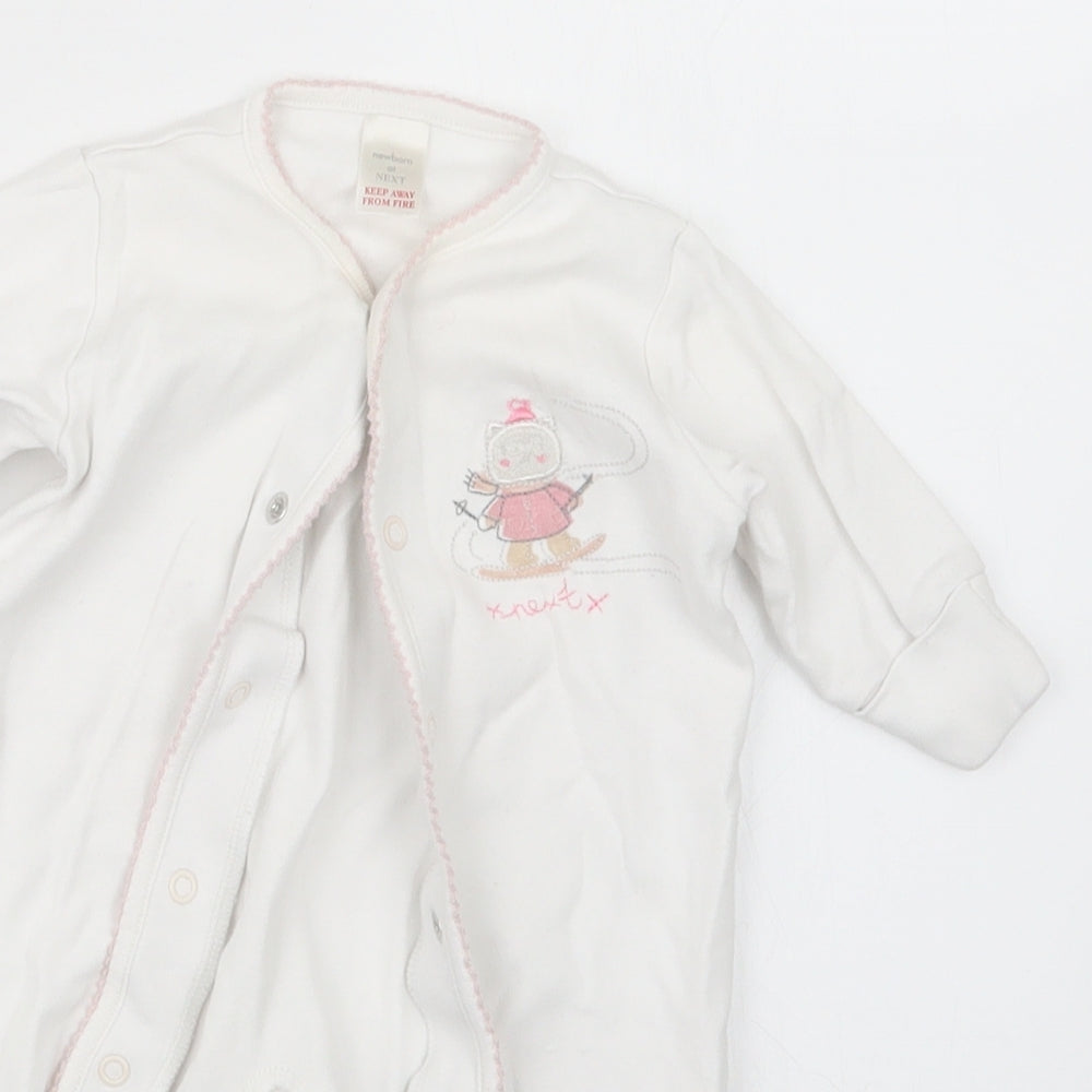NEXT Girls White   Coverall Outfit/Set Size 0-3 Months