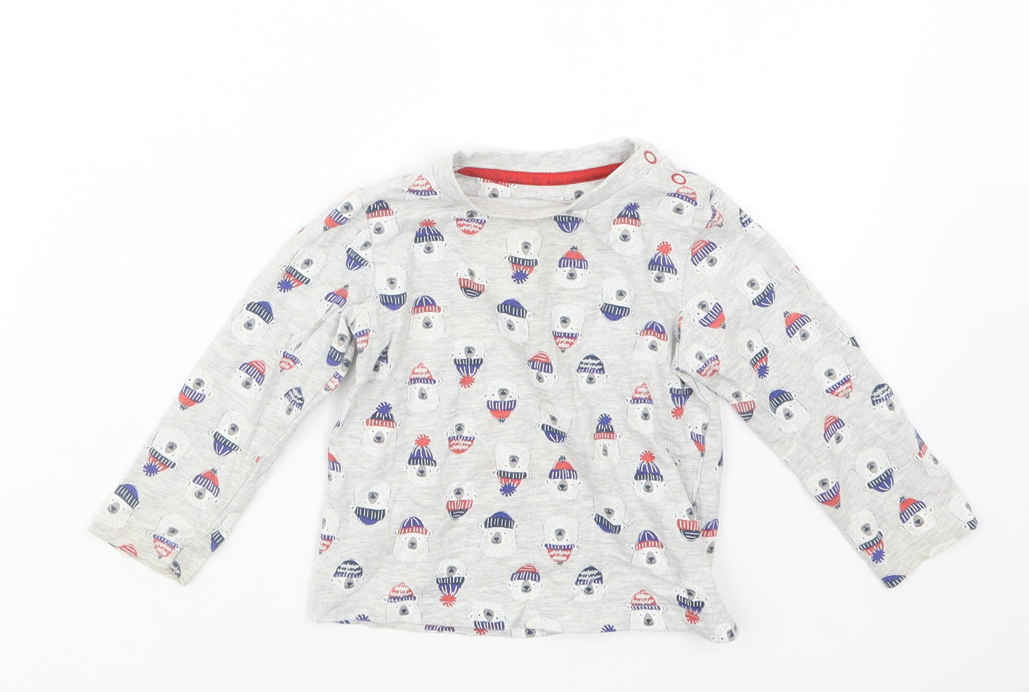 TU Boys Grey Geometric  Basic T-Shirt Size 9-12 Months