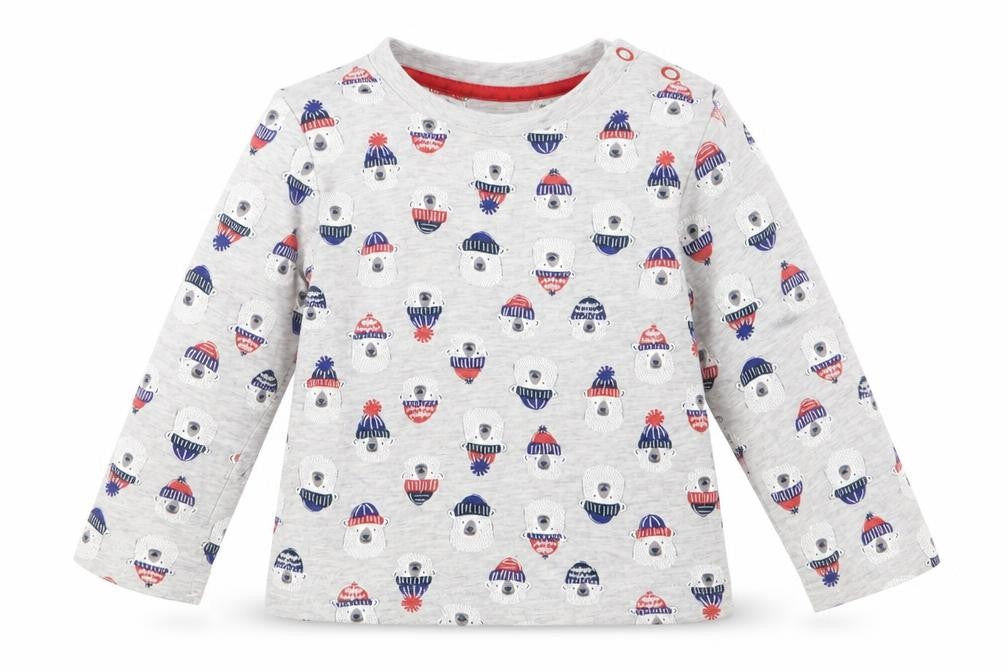 TU Boys Grey Geometric  Basic T-Shirt Size 9-12 Months