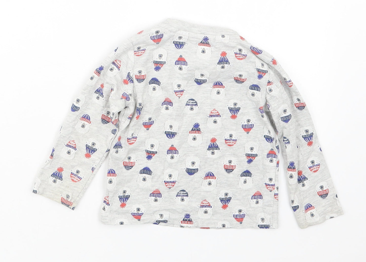 TU Boys Grey Geometric  Basic T-Shirt Size 9-12 Months