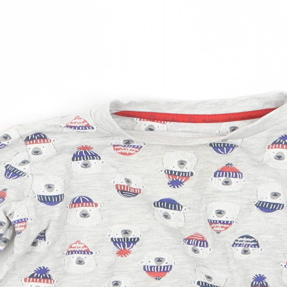 TU Boys Grey Geometric  Basic T-Shirt Size 9-12 Months