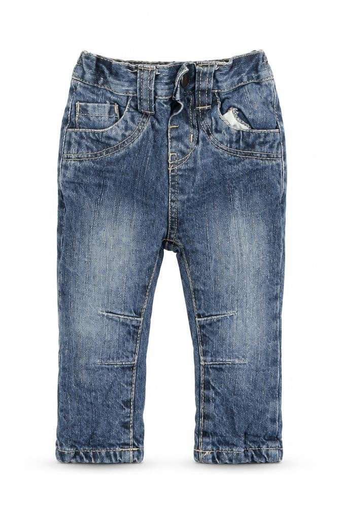 Rebel Boys Blue  Denim Cargo Jeans Size 9-12 Months