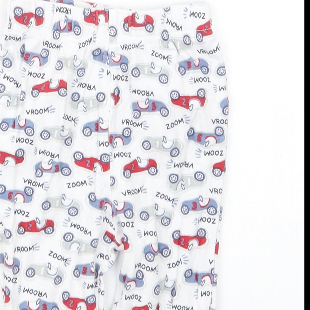 Nutmeg Boys White Geometric  Capri Pyjama Pants Size 6-9 Months