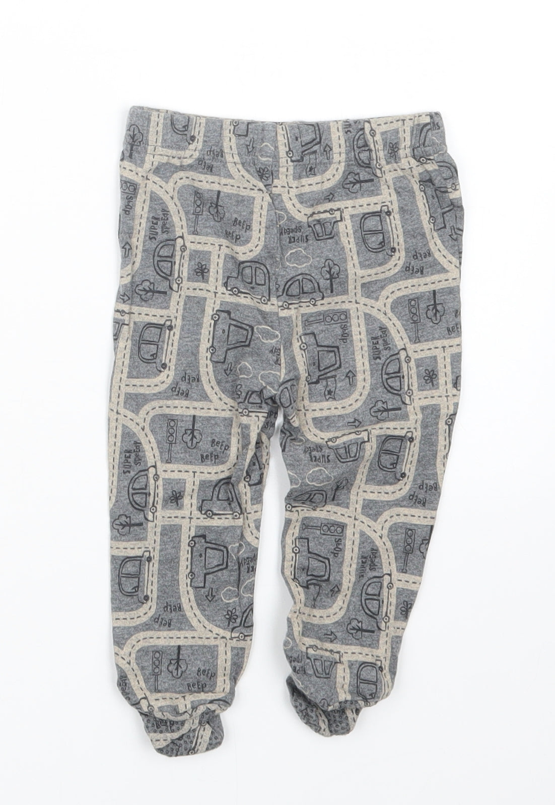 TU Boys Grey Geometric  Capri Trousers Size 6-9 Months