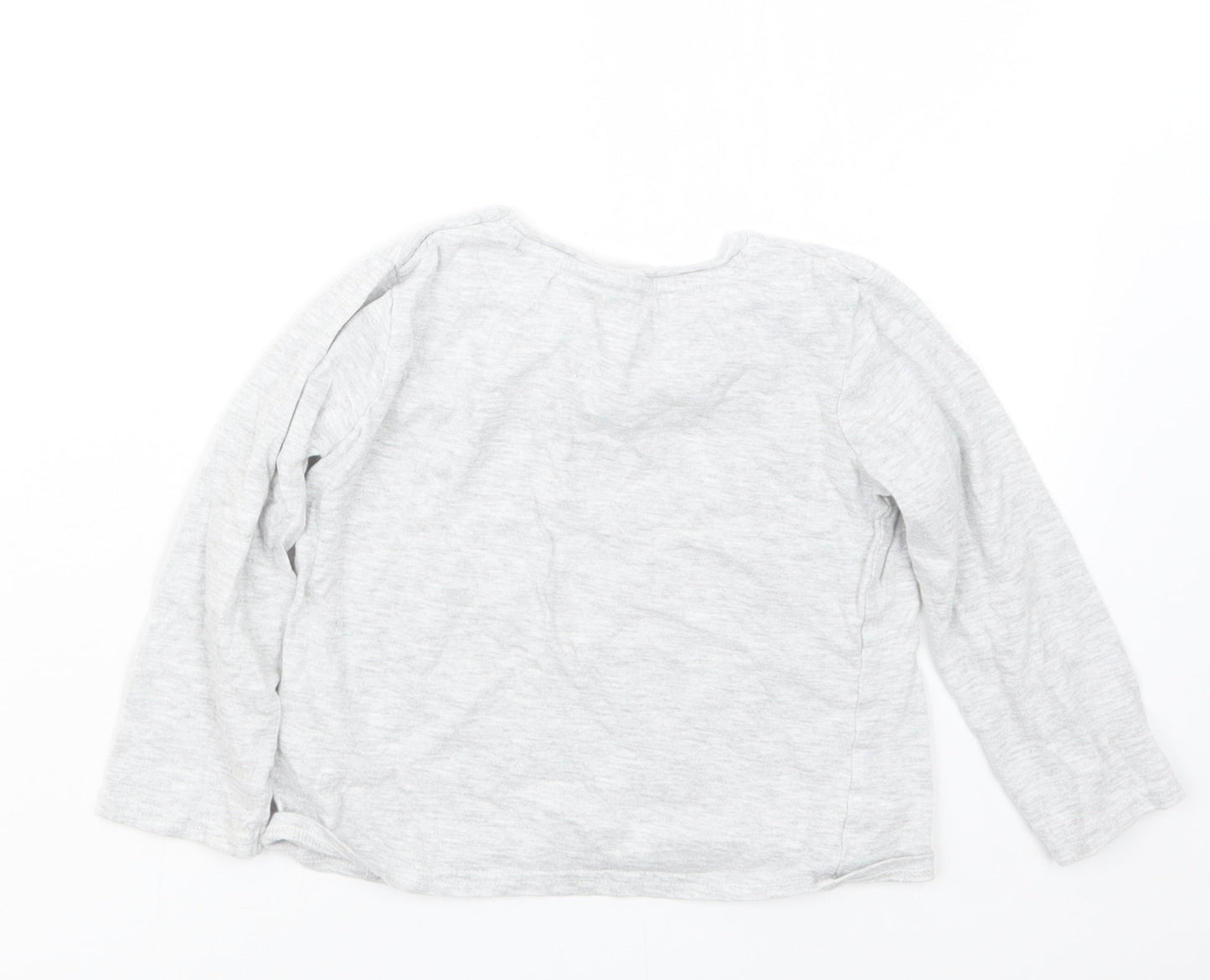 Jeff&Co Girls Grey   Basic T-Shirt Size 4-5 Years
