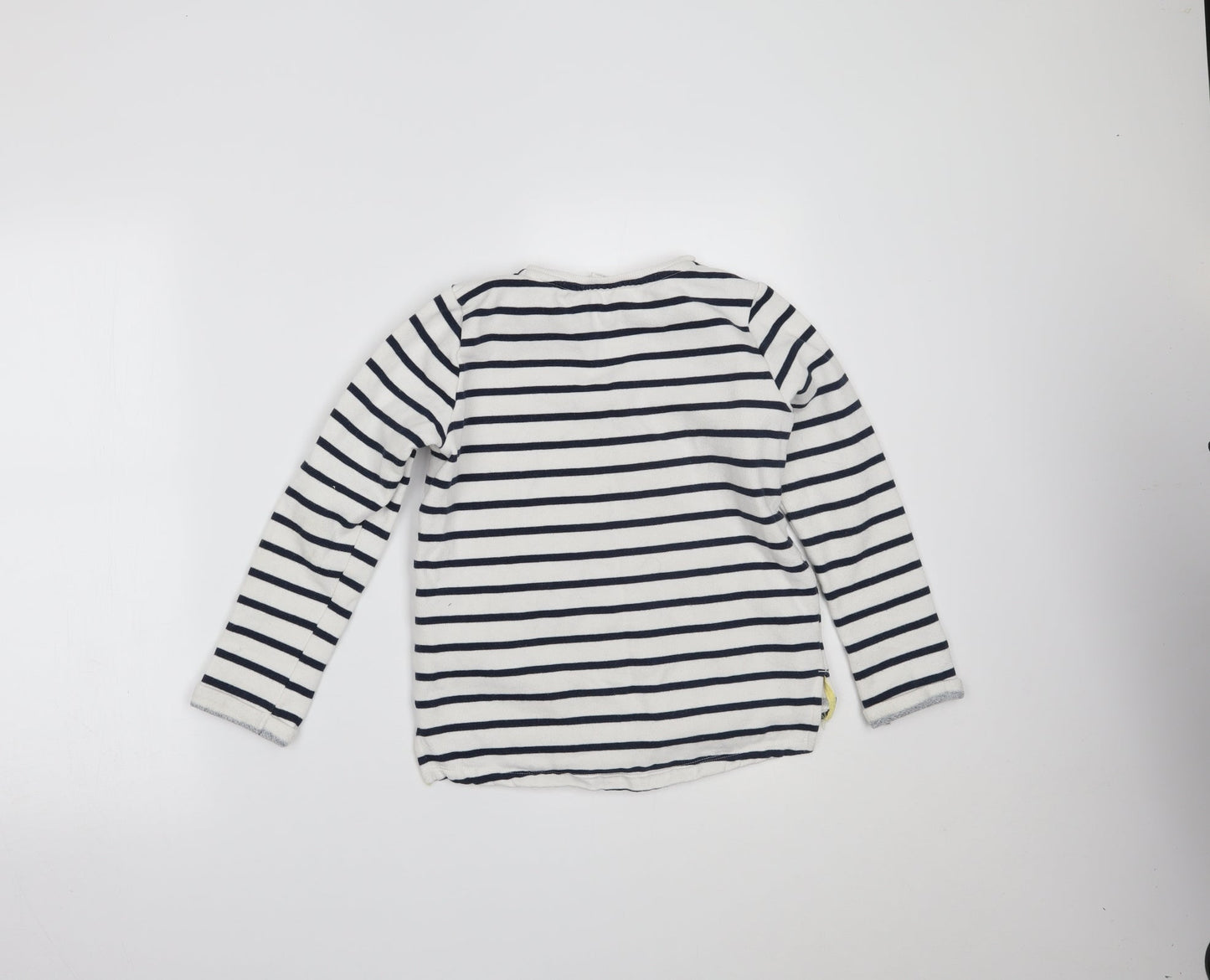 F&F Girls White Striped  Pullover Jumper Size 9-10 Years