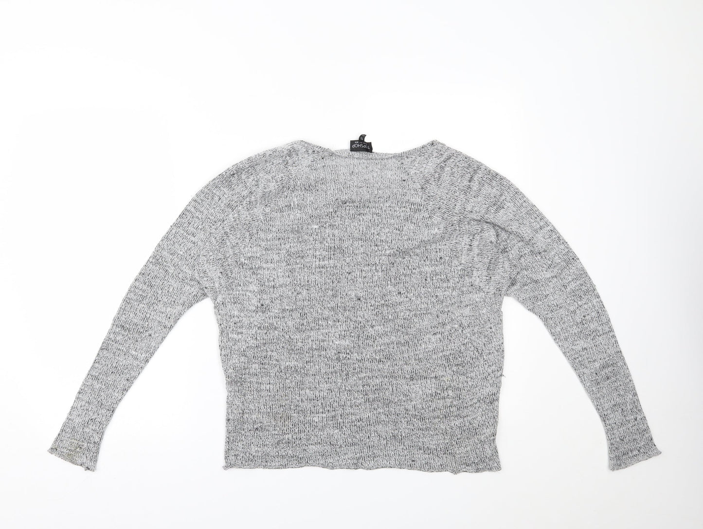 Topshop Womens Grey   Basic Blouse Size 8